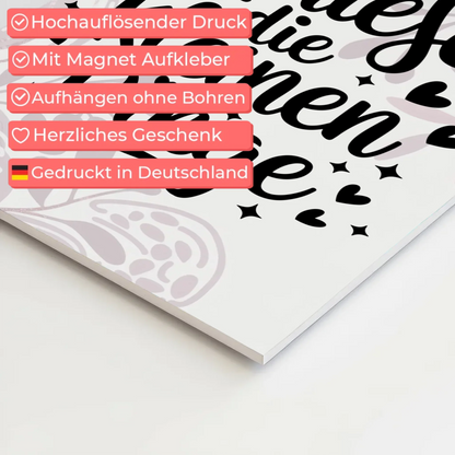 Magnet Poster mit Spruch Genieße die kleinen Dinge