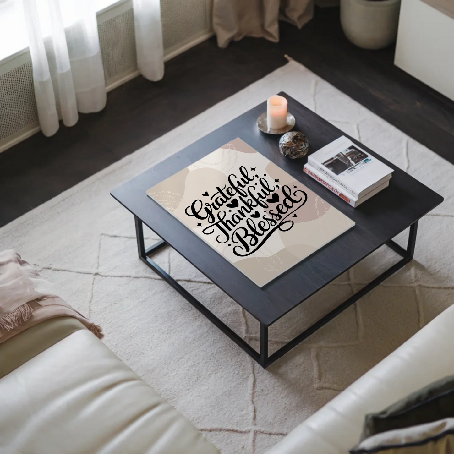 Magnet Poster Spruch Grateful Thankful Blessed Geschenk