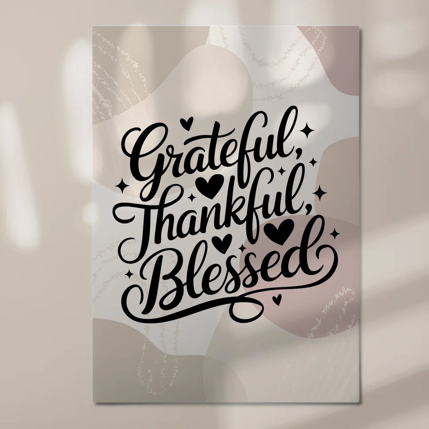 Magnet Poster Spruch Grateful Thankful Blessed Geschenk