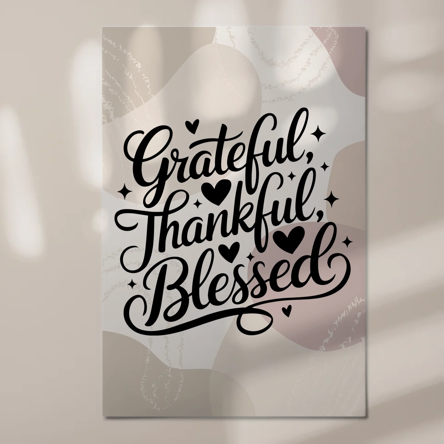 Magnet Poster Spruch Grateful Thankful Blessed Geschenk