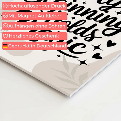 Sprüche Poster Magentisch Every Beginning Holds Magic Fotoboard