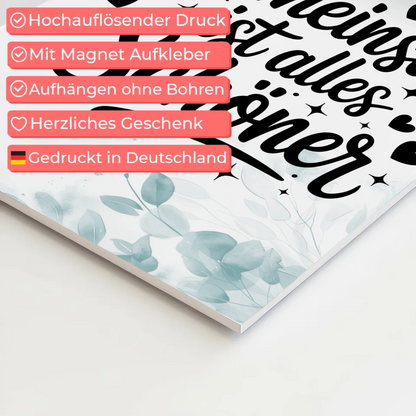 Magnet Poster mit Spruch Gemeinsam ist alles schöner