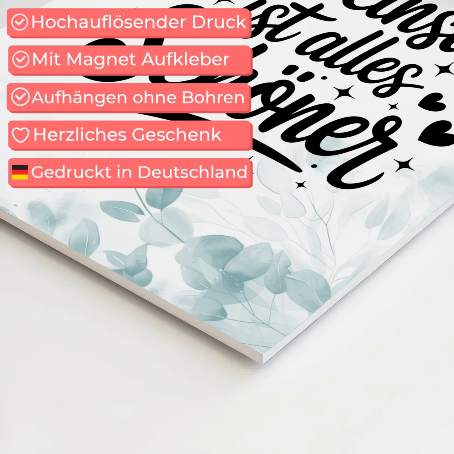 Magnet Poster mit Spruch Gemeinsam ist alles schöner