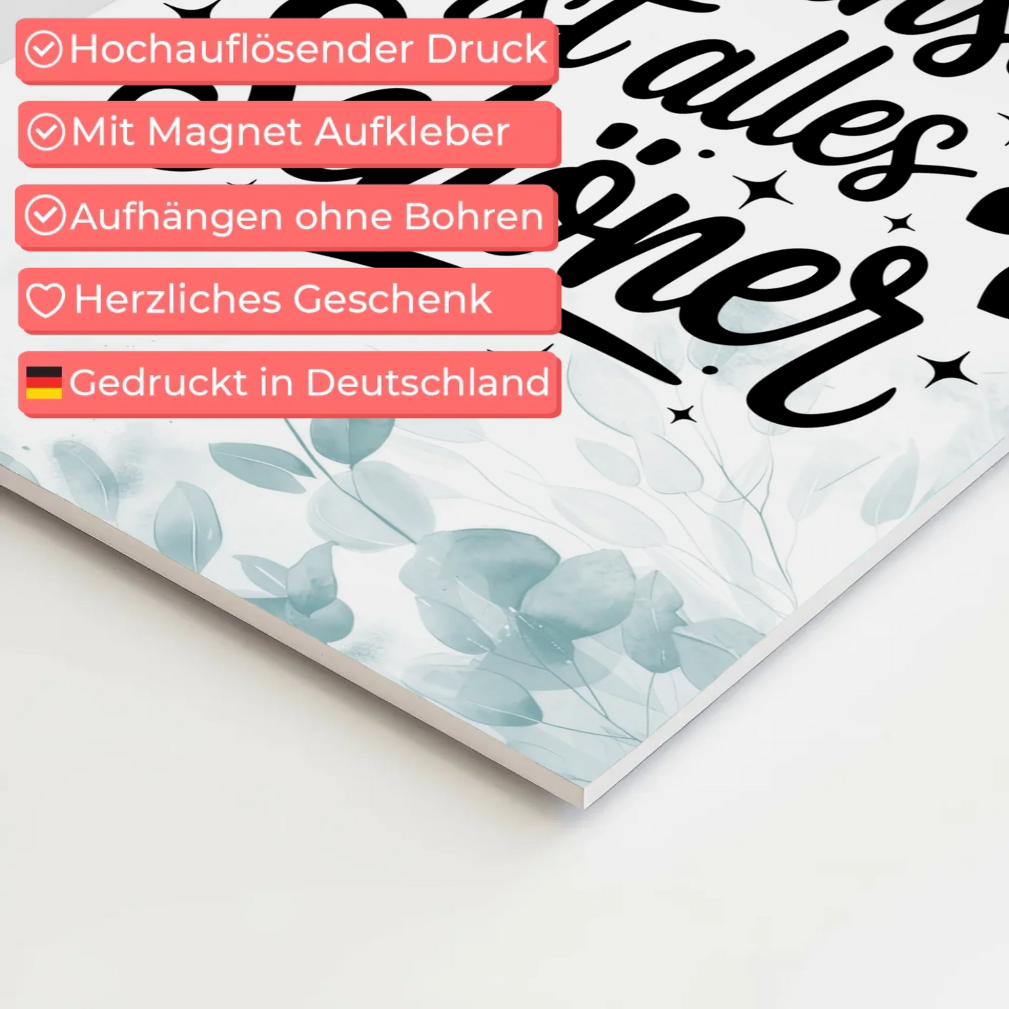 Magnet Poster mit Spruch Gemeinsam ist alles schöner