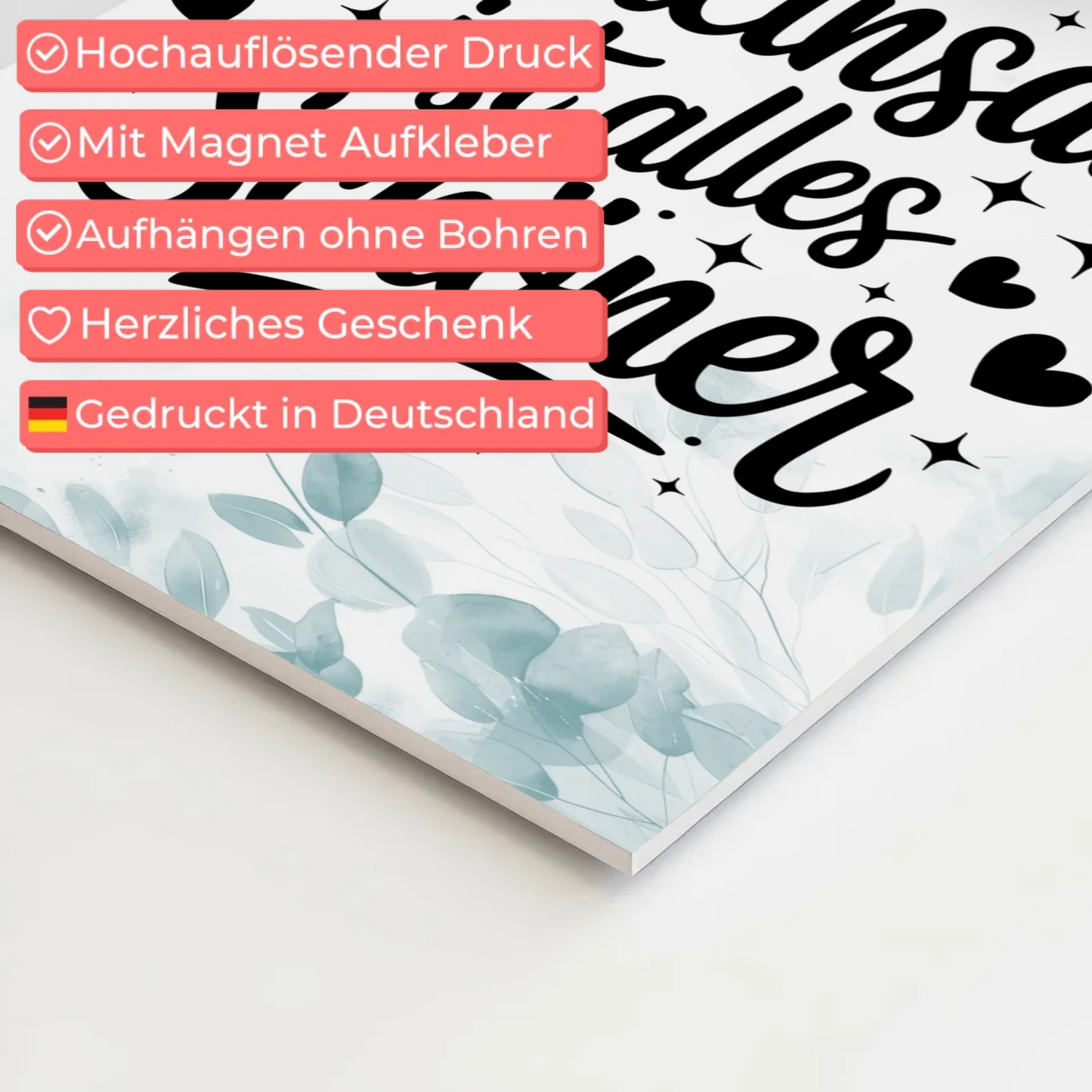 Magnet Poster mit Spruch Gemeinsam ist alles schöner