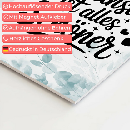 Magnet Poster mit Spruch Gemeinsam ist alles schöner