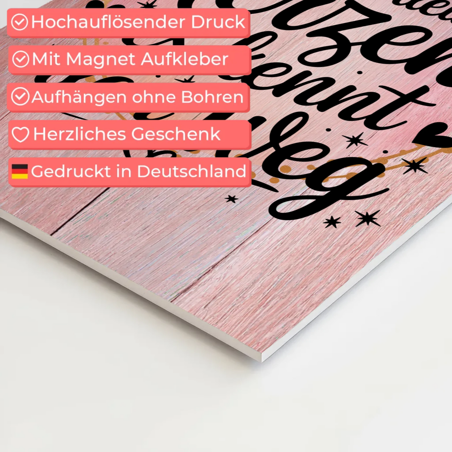 Magnet Poster Spruch Folge deinem Herzen es kennt den Weg