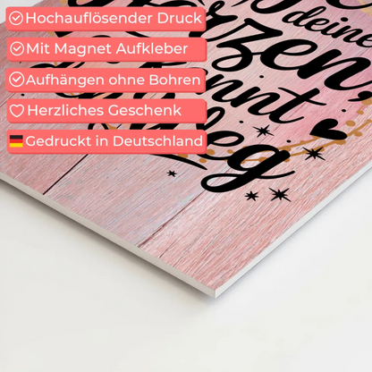 Magnet Poster Spruch Folge deinem Herzen es kennt den Weg