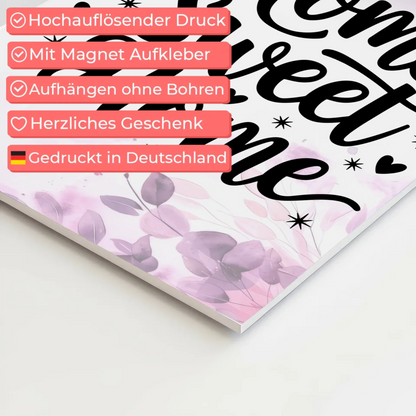Magnet Poster mit Spruch Home Sweet Home Geschenkidee