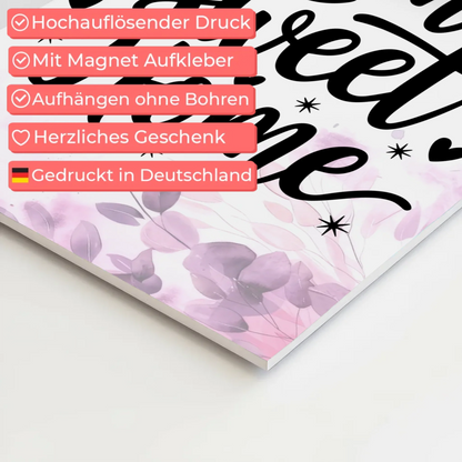 Magnet Poster mit Spruch Home Sweet Home Geschenkidee
