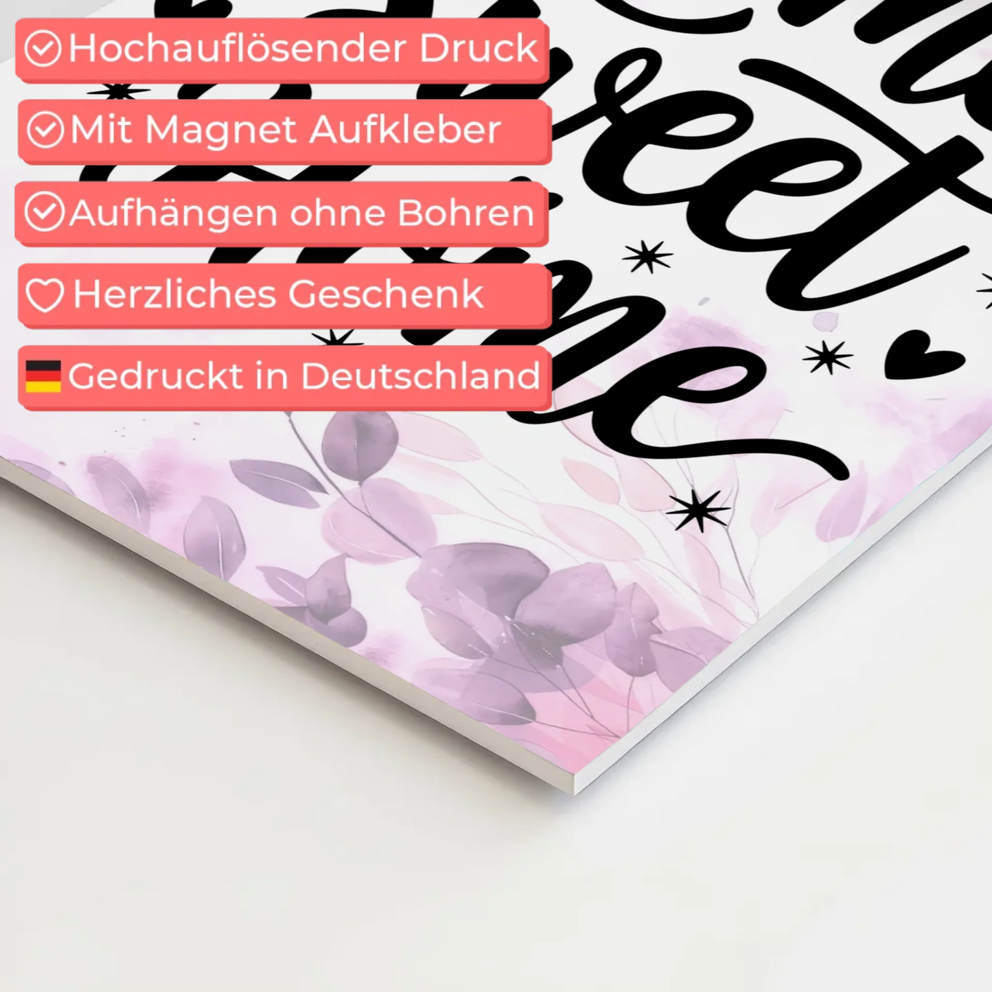 Magnet Poster mit Spruch Home Sweet Home Geschenkidee