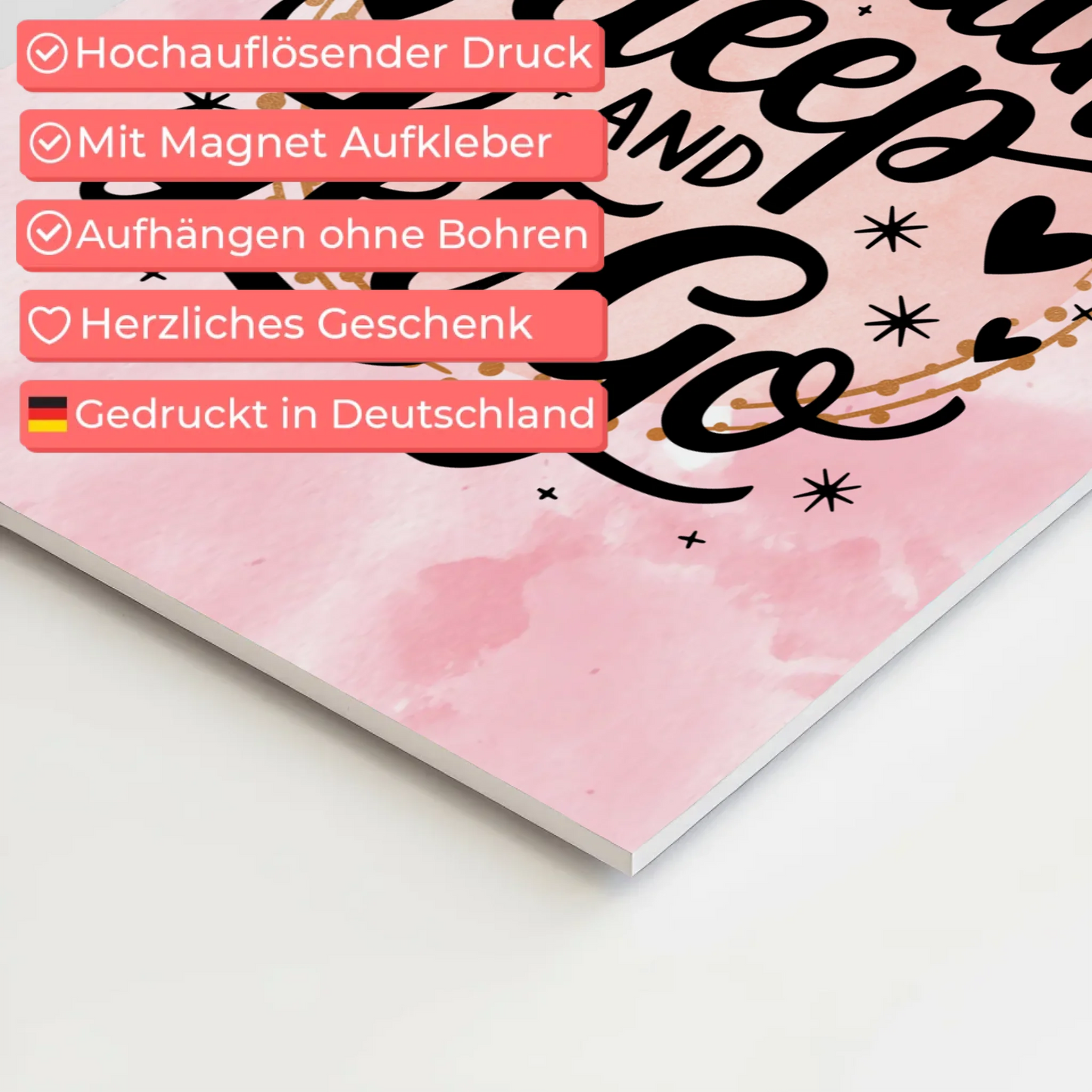 Magnet Poster Spruch Breathe Deep and Let Go Geschenk