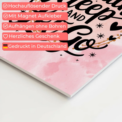 Magnet Poster Spruch Breathe Deep and Let Go Geschenk