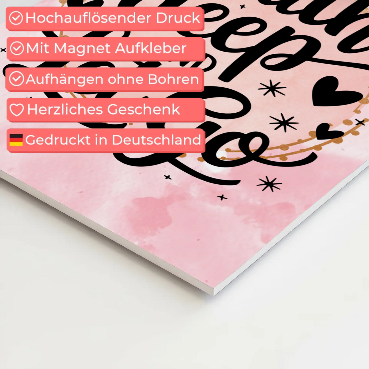 Magnet Poster Spruch Breathe Deep and Let Go Geschenk