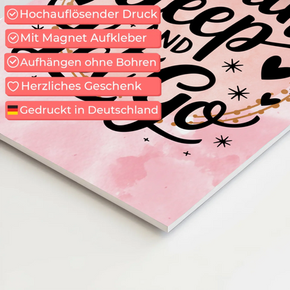 Magnet Poster Spruch Breathe Deep and Let Go Geschenk