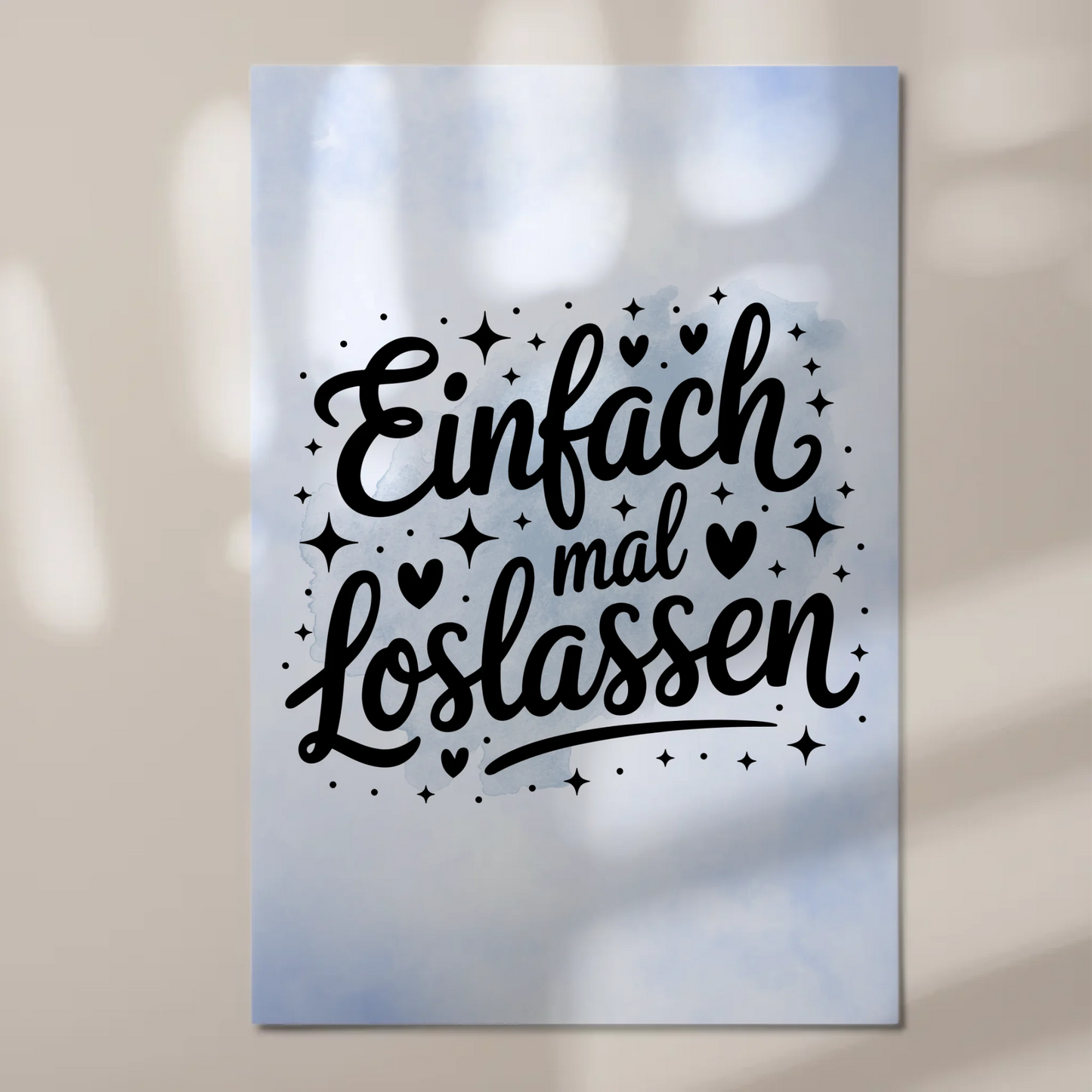 Sprüche Poster Magentisch - Einfach mal loslassen
