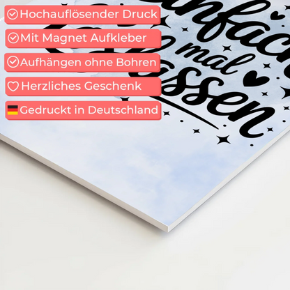 Sprüche Poster Magentisch - Einfach mal loslassen