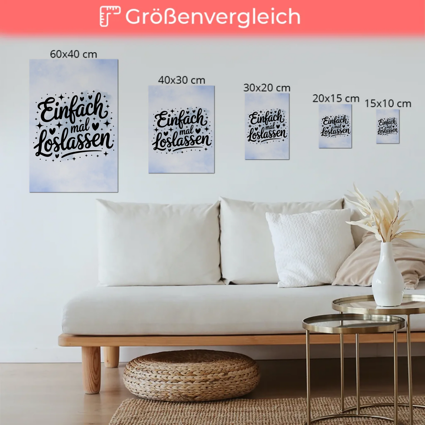 Sprüche Poster Magentisch - Einfach mal loslassen
