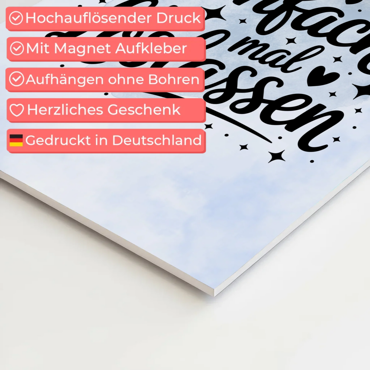 Sprüche Poster Magentisch - Einfach mal loslassen