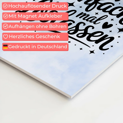 Sprüche Poster Magentisch - Einfach mal loslassen
