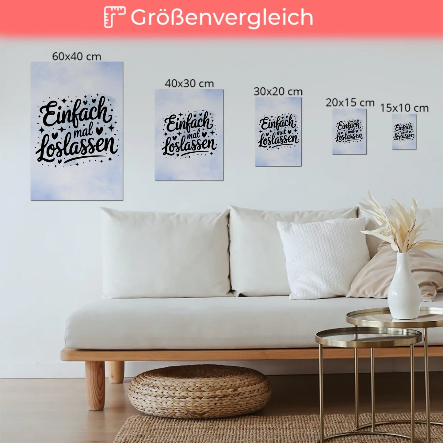 Sprüche Poster Magentisch - Einfach mal loslassen