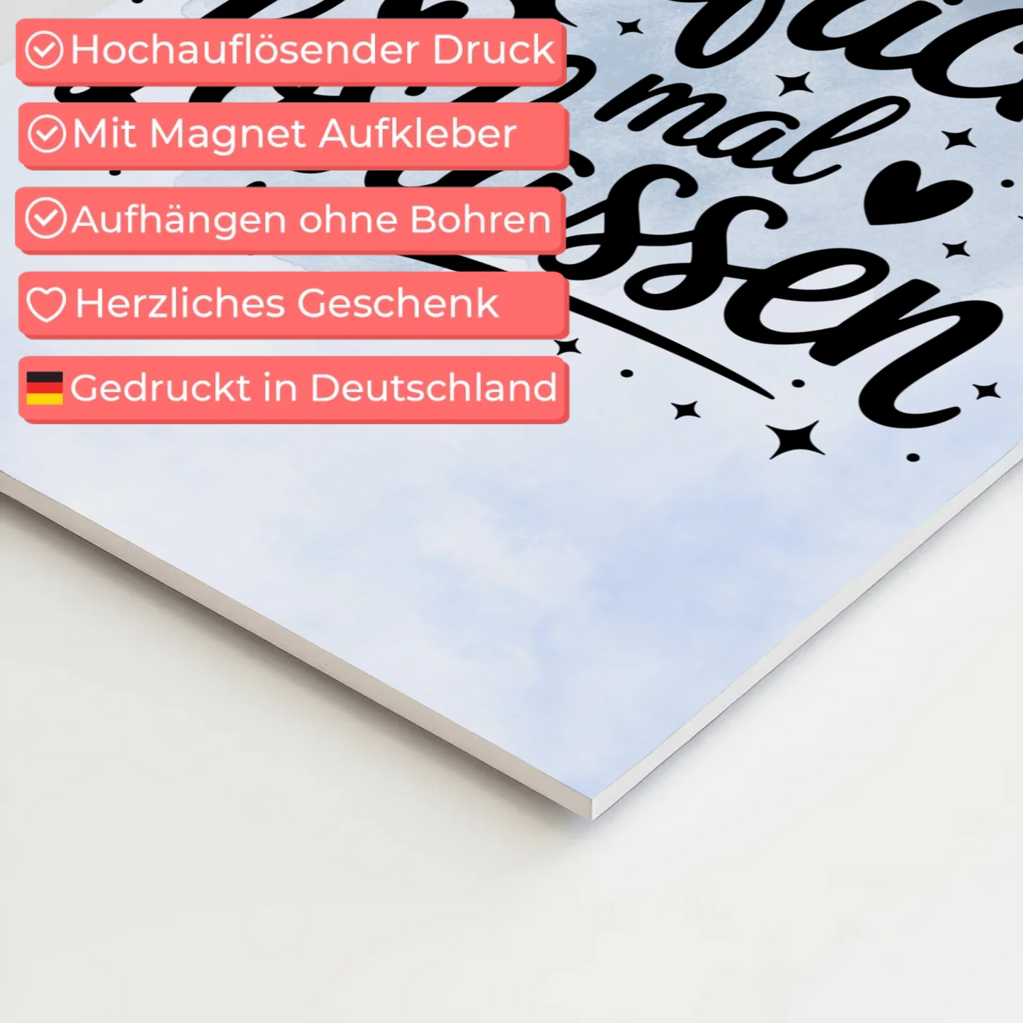 Sprüche Poster Magentisch - Einfach mal loslassen