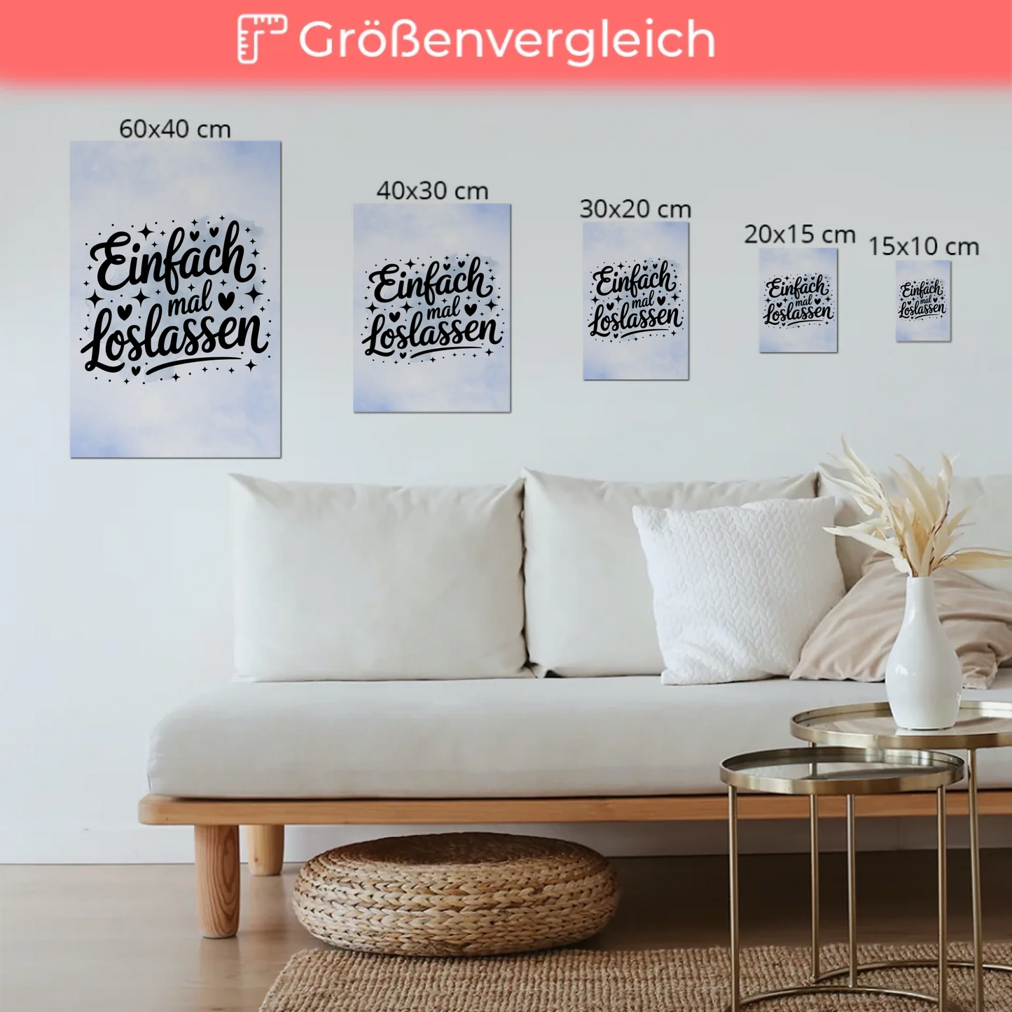 Sprüche Poster Magentisch - Einfach mal loslassen