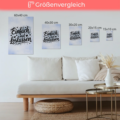 Sprüche Poster Magentisch - Einfach mal loslassen