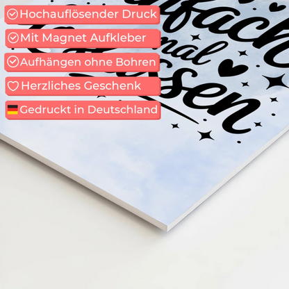 Sprüche Poster Magentisch - Einfach mal loslassen