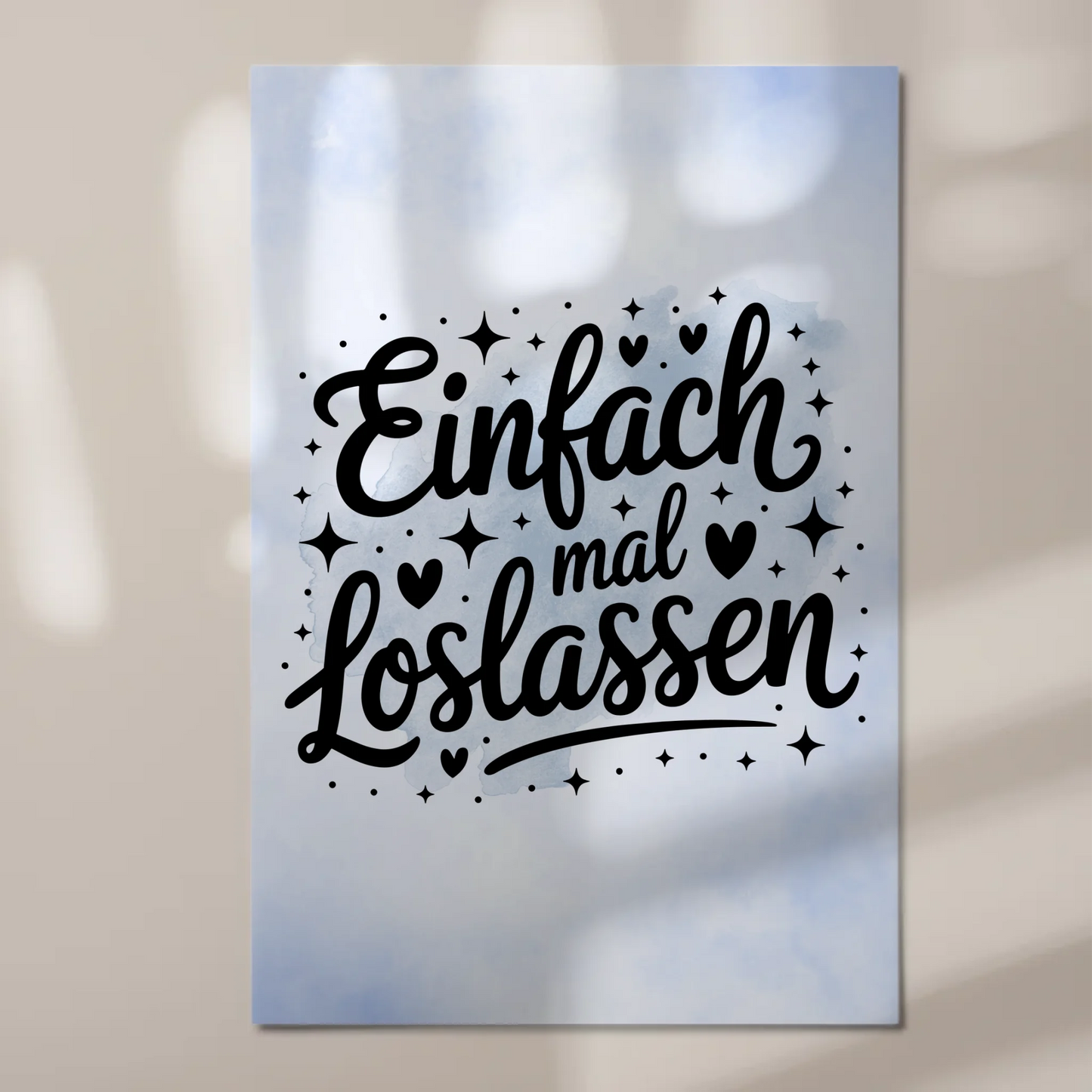 Sprüche Poster Magentisch - Einfach mal loslassen