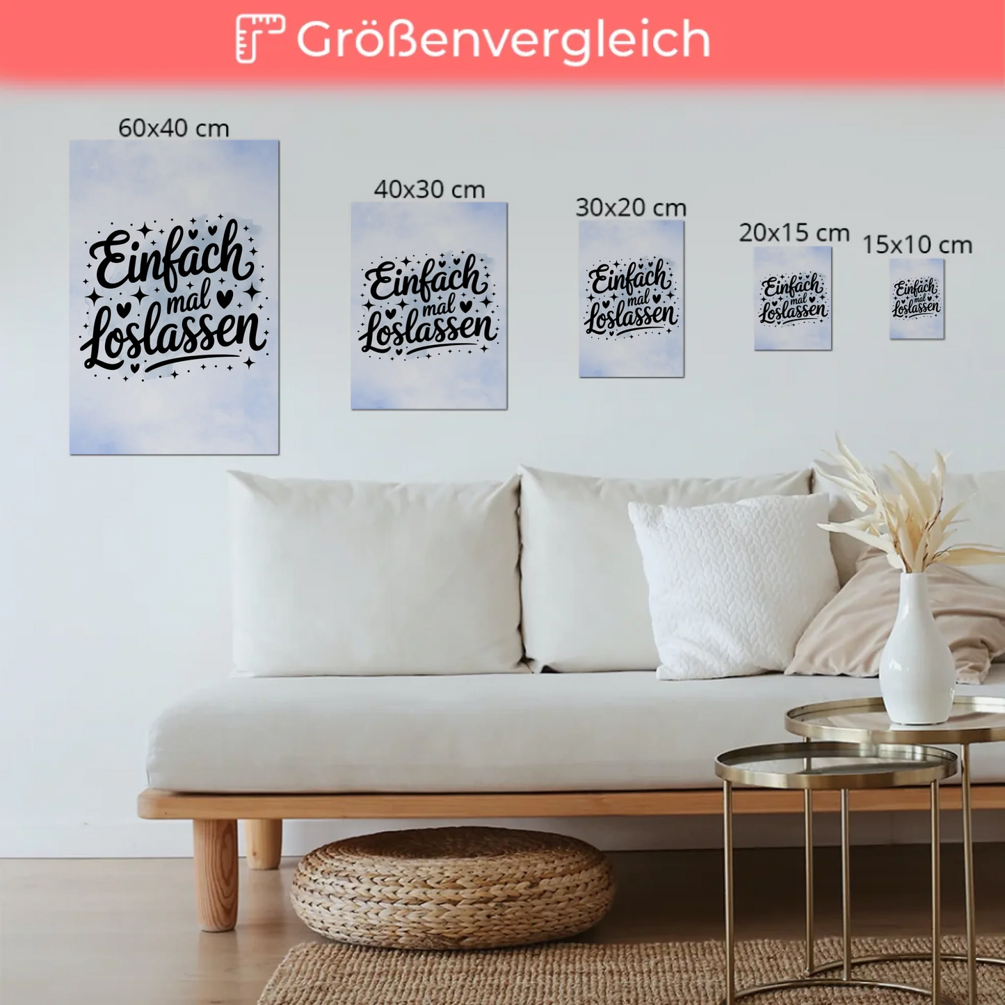 Sprüche Poster Magentisch - Einfach mal loslassen