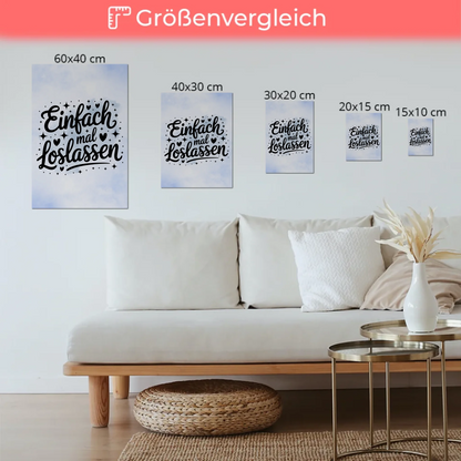 Sprüche Poster Magentisch - Einfach mal loslassen