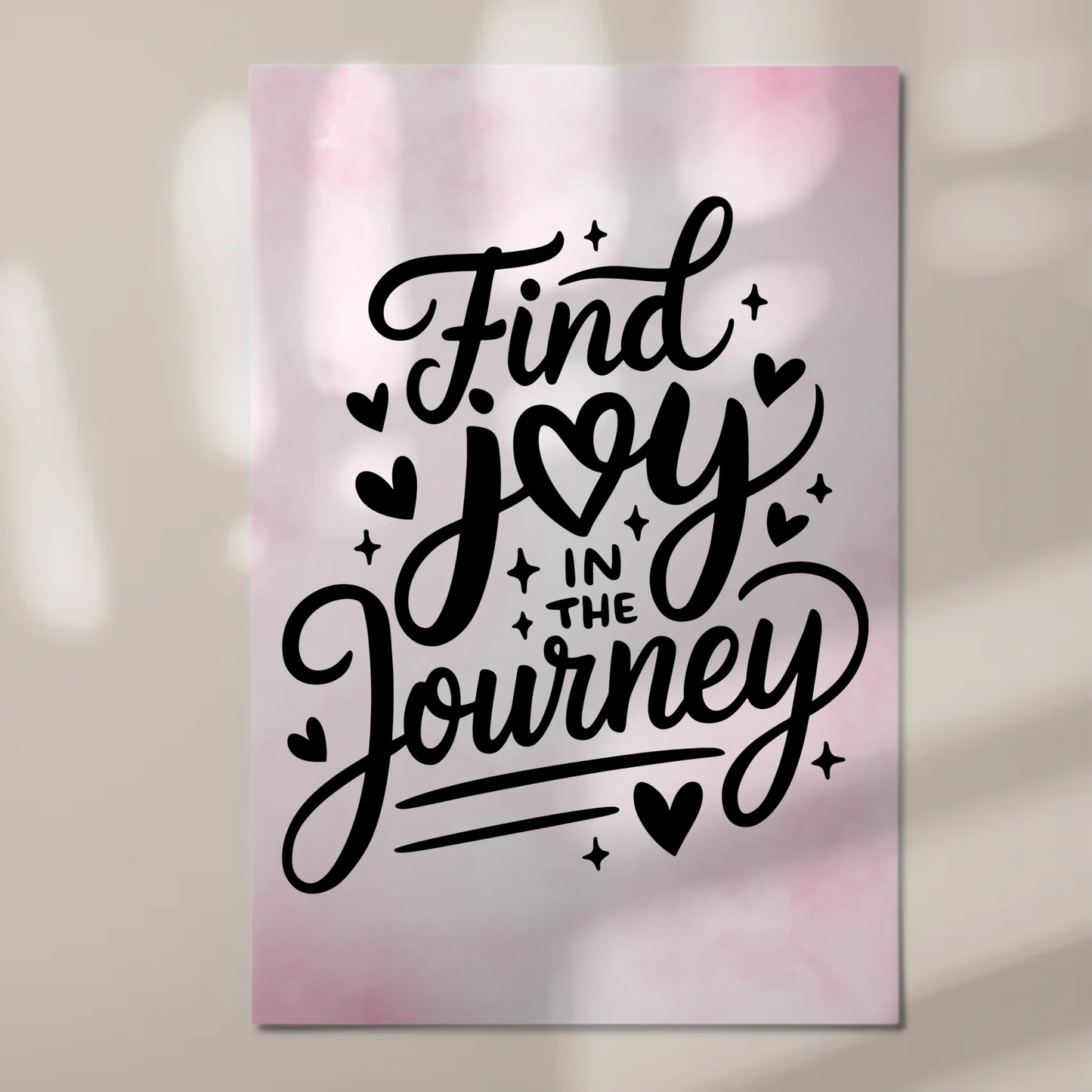 Magnet Poster mit Spruch Find joy in the journey
