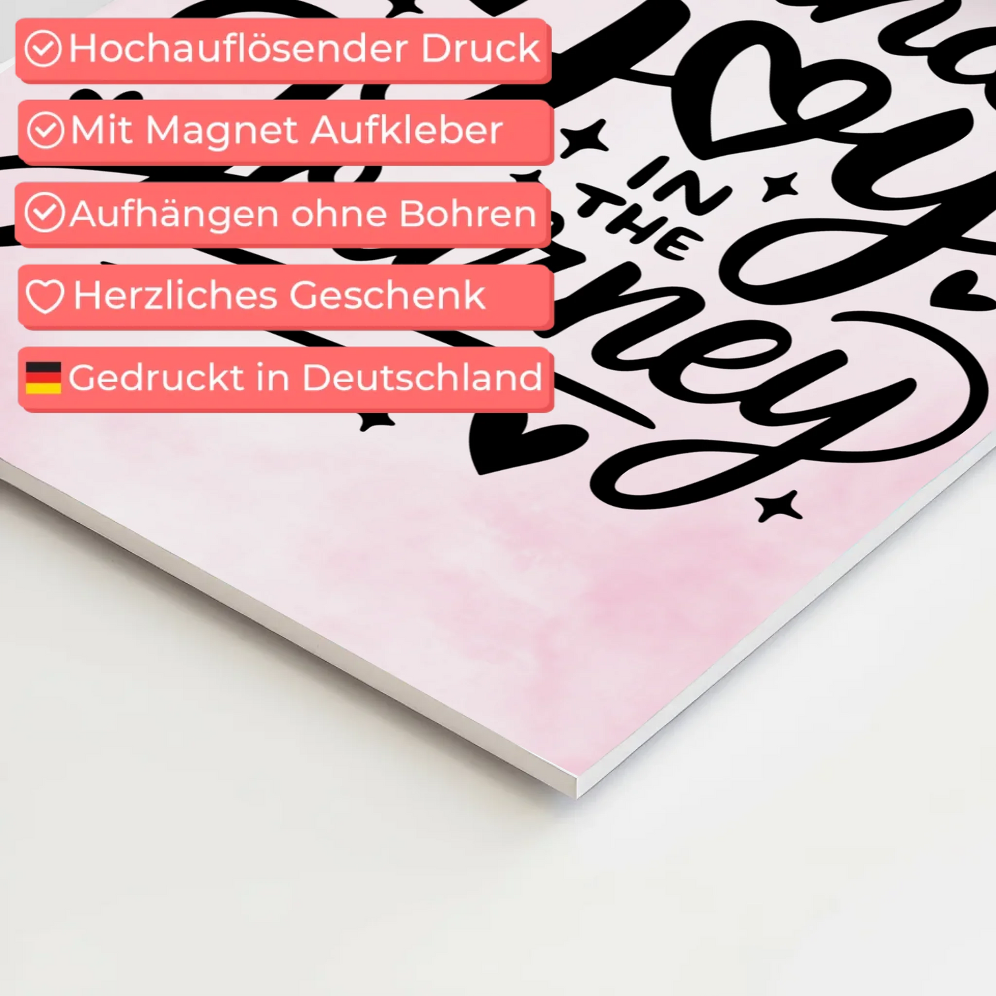 Magnet Poster mit Spruch Find joy in the journey