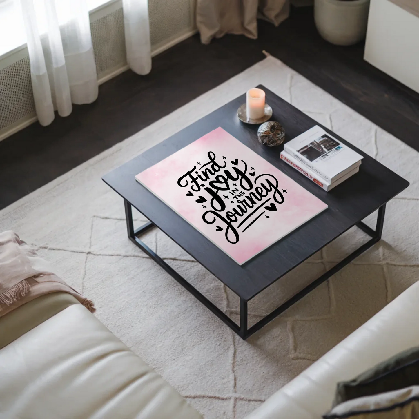 Magnet Poster mit Spruch Find joy in the journey