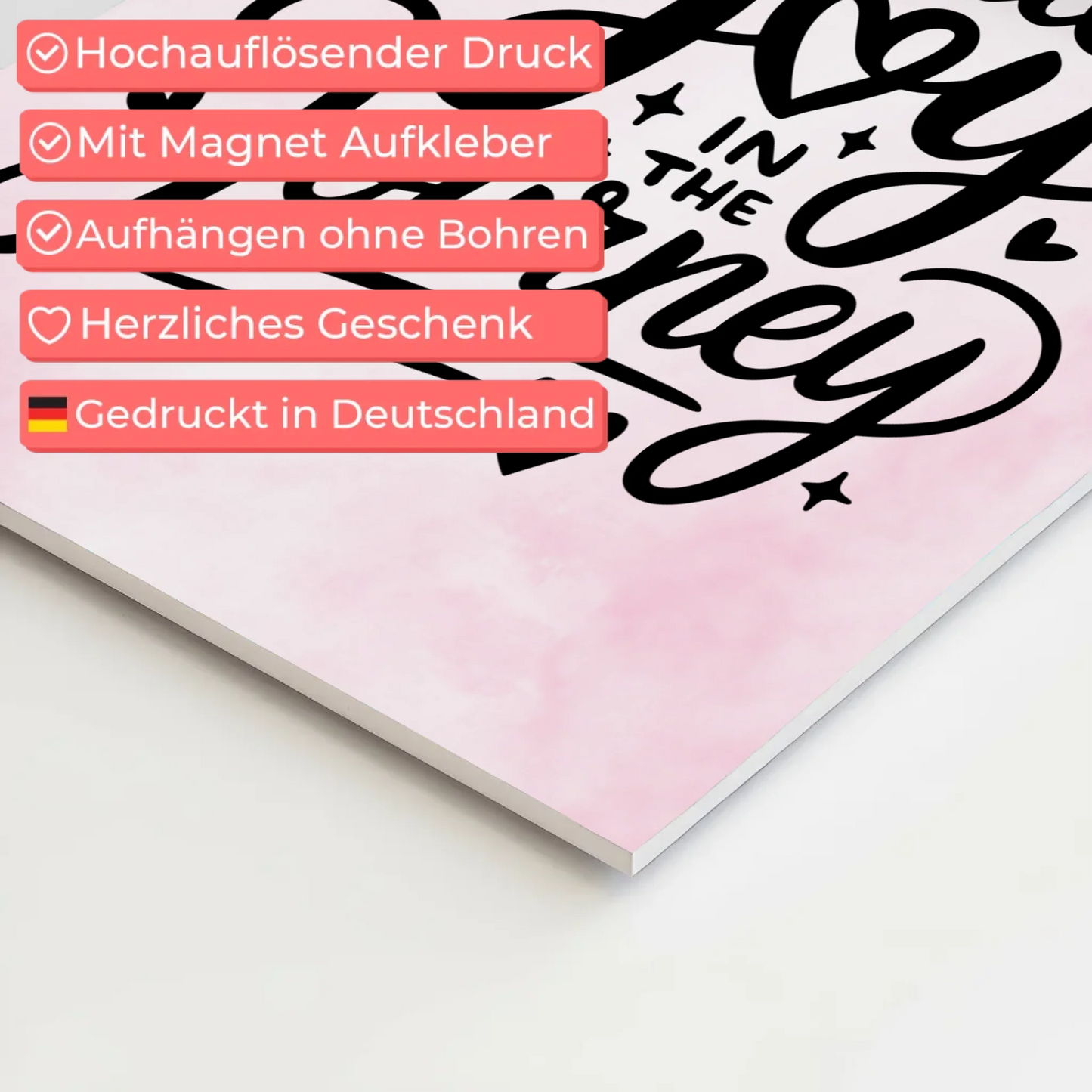 Magnet Poster mit Spruch Find joy in the journey