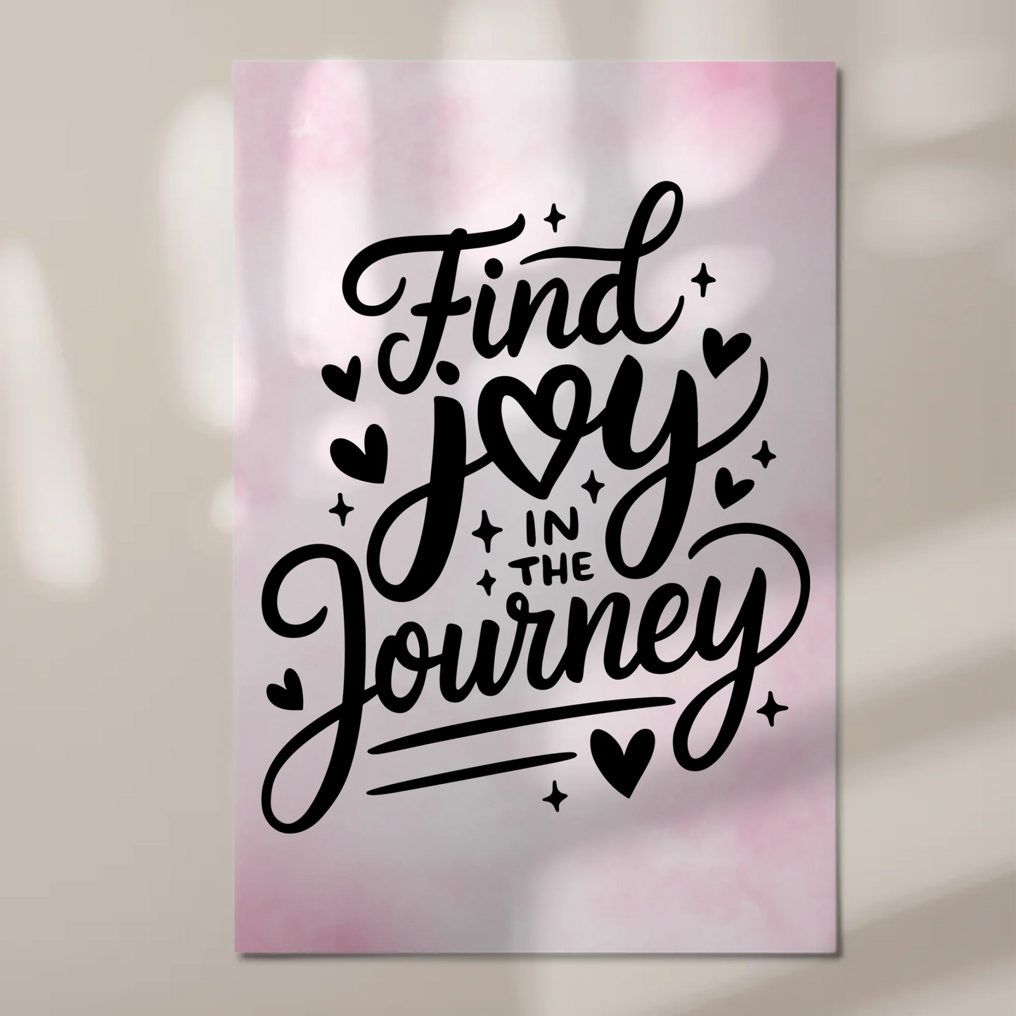 Magnet Poster mit Spruch Find joy in the journey