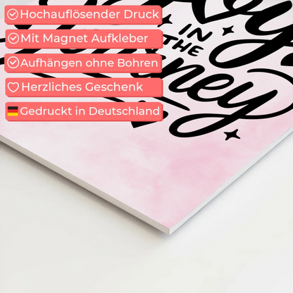 Magnet Poster mit Spruch Find joy in the journey