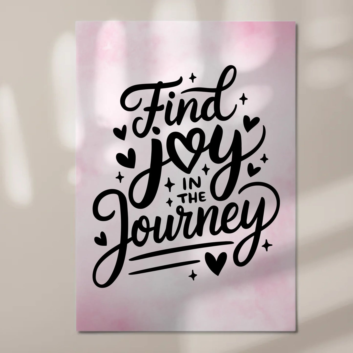 Magnet Poster mit Spruch Find joy in the journey