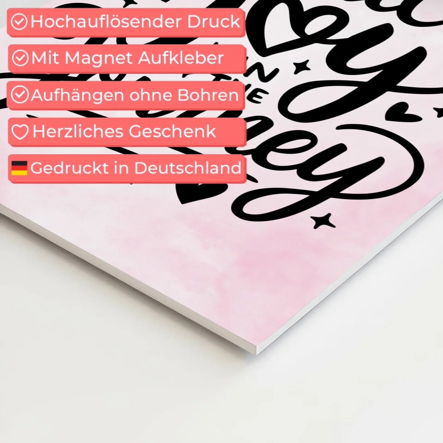 Magnet Poster mit Spruch Find joy in the journey