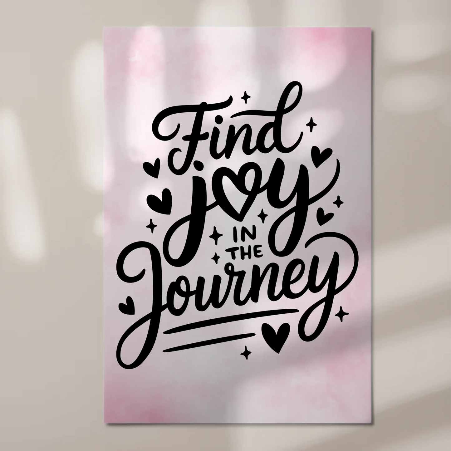 Magnet Poster mit Spruch Find joy in the journey