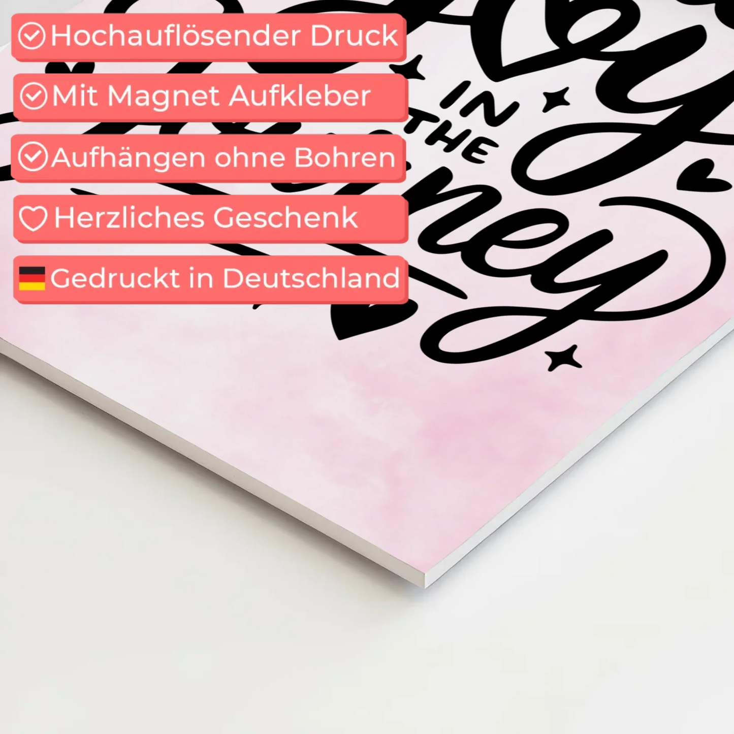 Magnet Poster mit Spruch Find joy in the journey