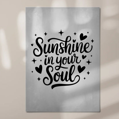 Spruch Fotoboard Magnet Wandbild Sunshine in your Soul