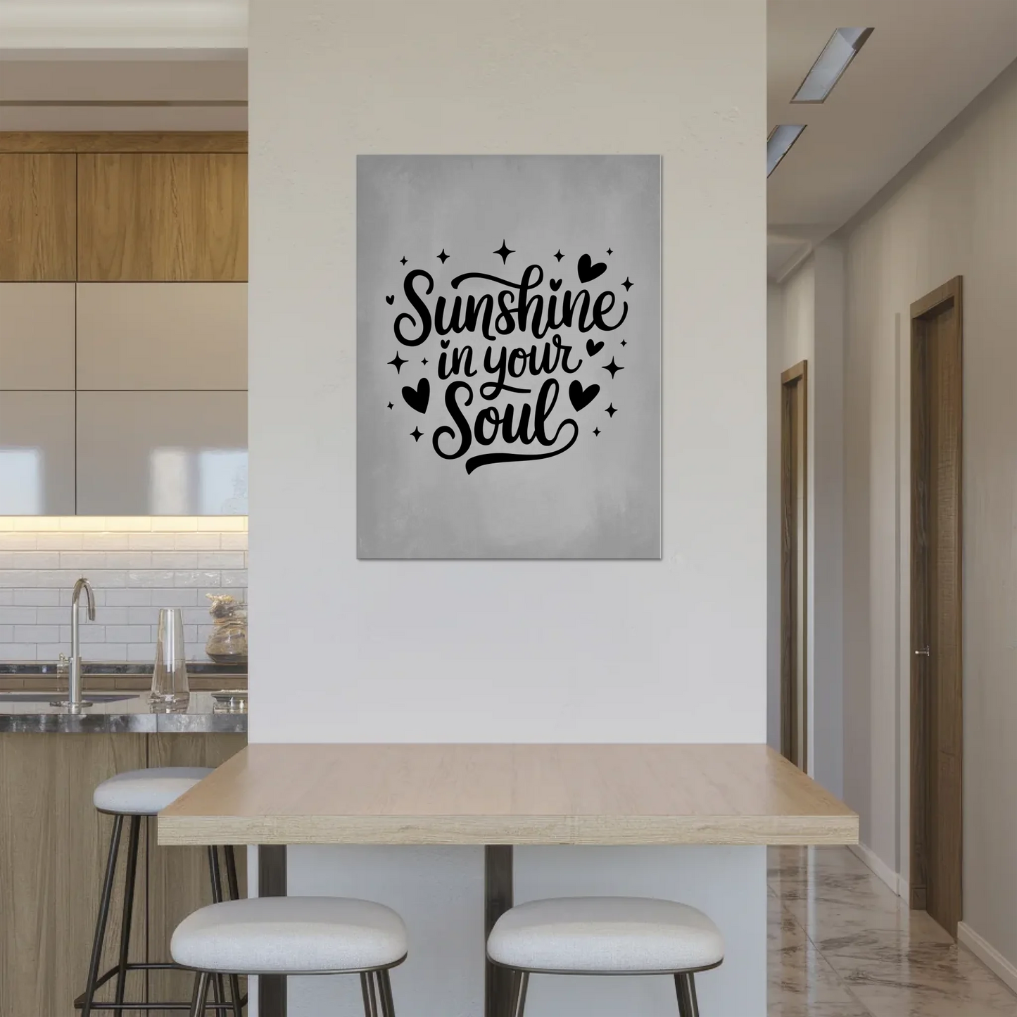 Spruch Fotoboard Magnet Wandbild Sunshine in your Soul
