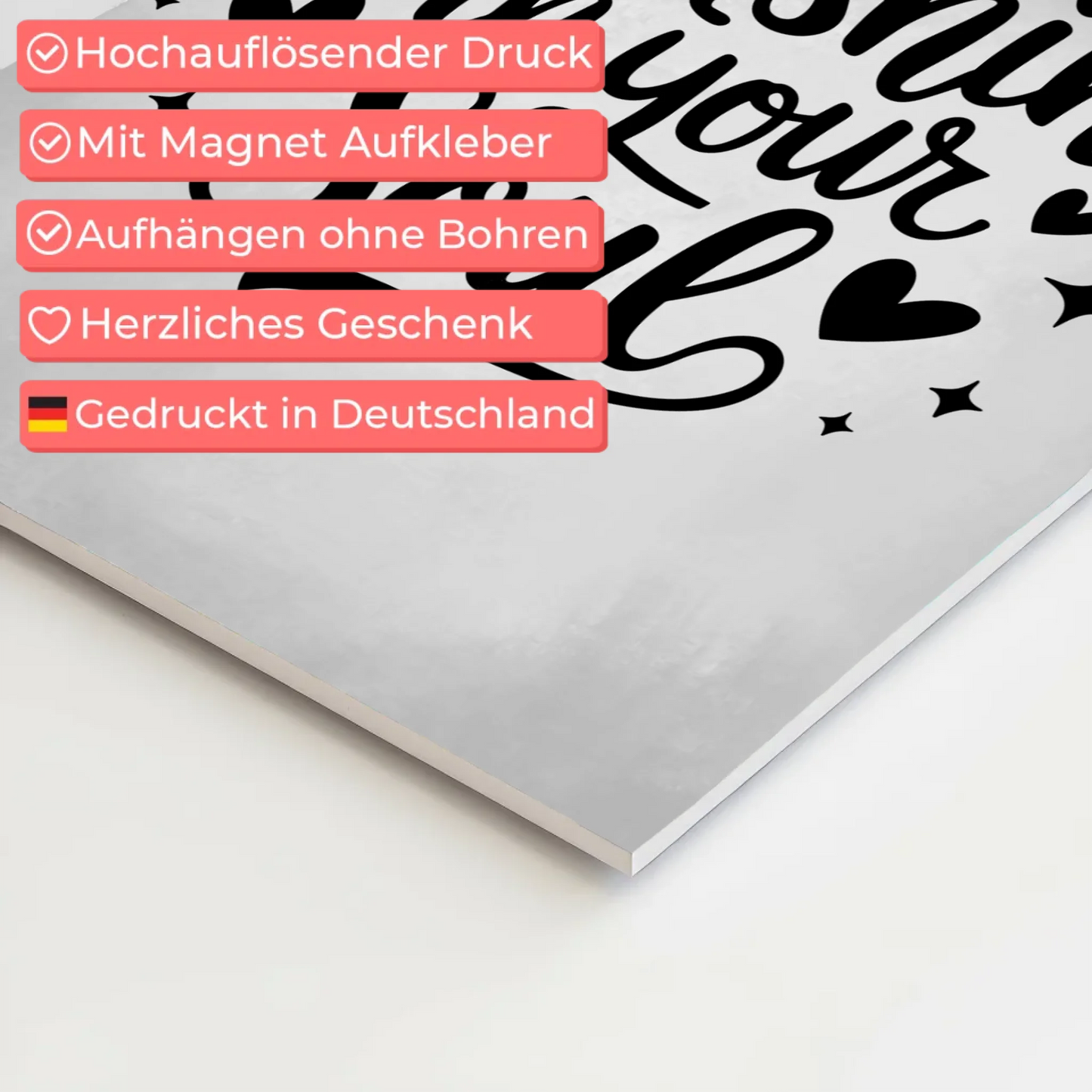 Spruch Fotoboard Magnet Wandbild Sunshine in your Soul