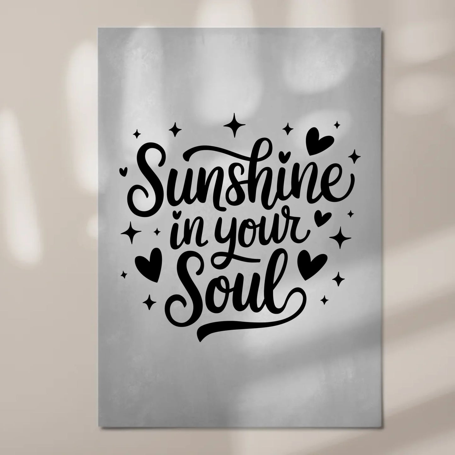 Spruch Fotoboard Magnet Wandbild Sunshine in your Soul