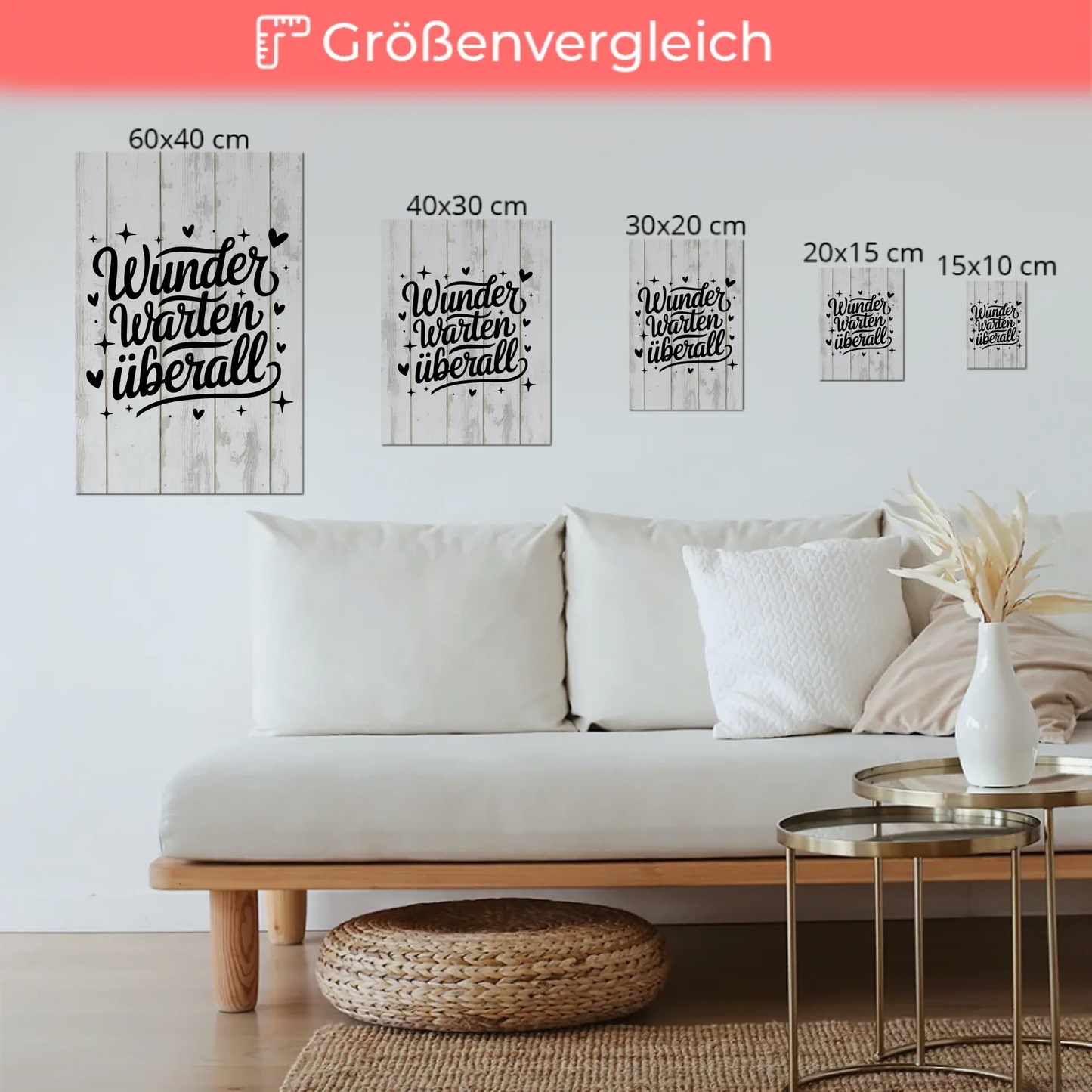 Sprüche Poster Magentisch Wunder warten überall Geschenk