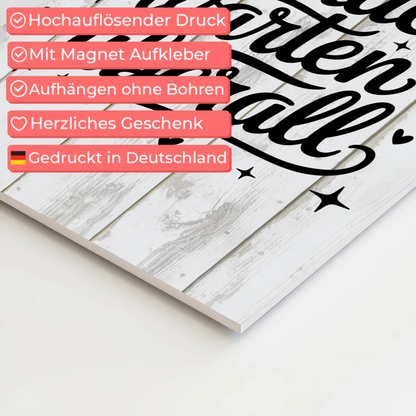 Sprüche Poster Magentisch Wunder warten überall Geschenk