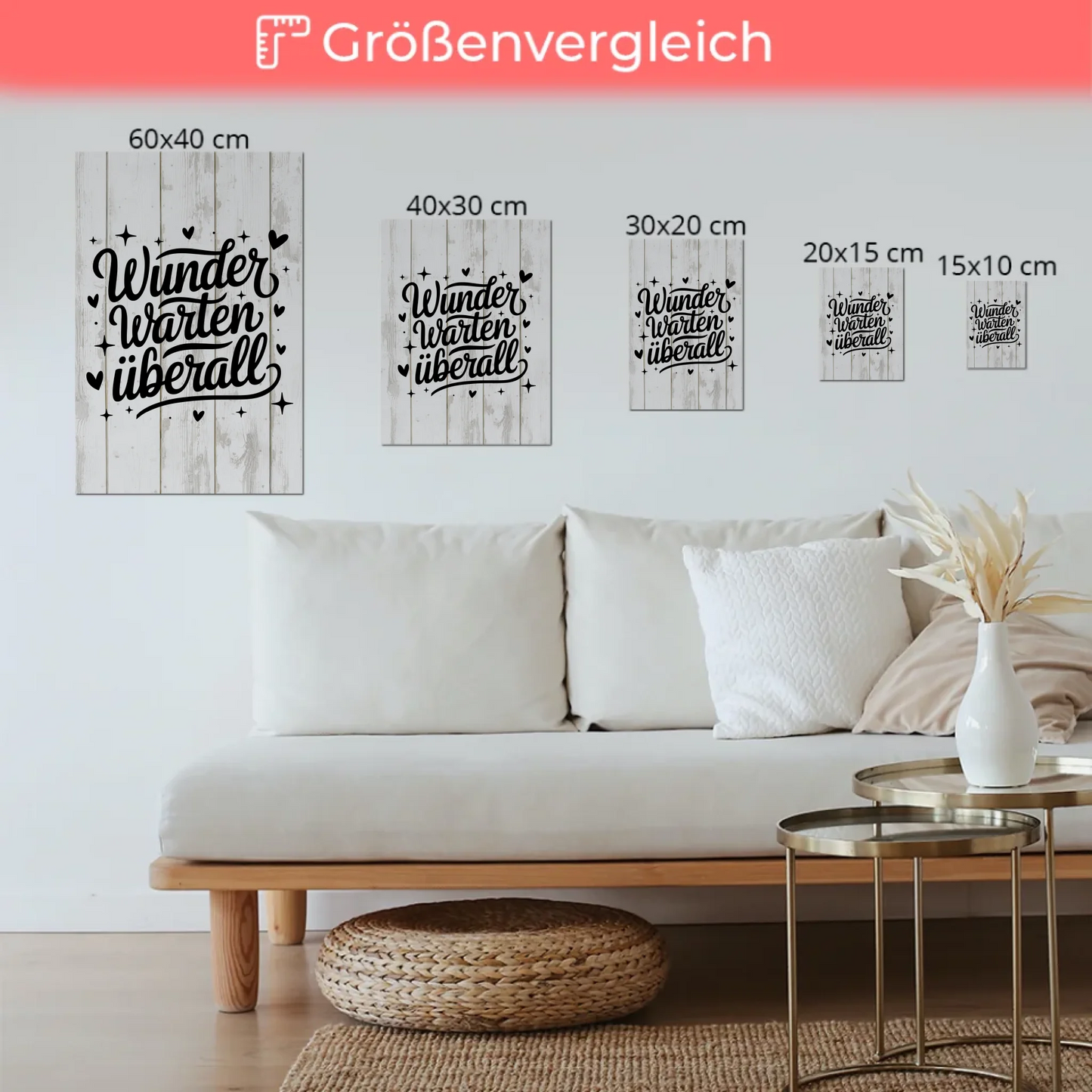 Sprüche Poster Magentisch Wunder warten überall Geschenk