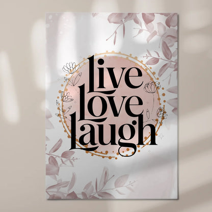 Spruch Fotoboard Magnet Wandbild Live Love Laugh Geschenk